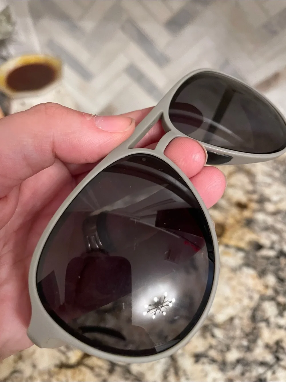 Goodr Men's Matte Gray Aviator Sunglasses